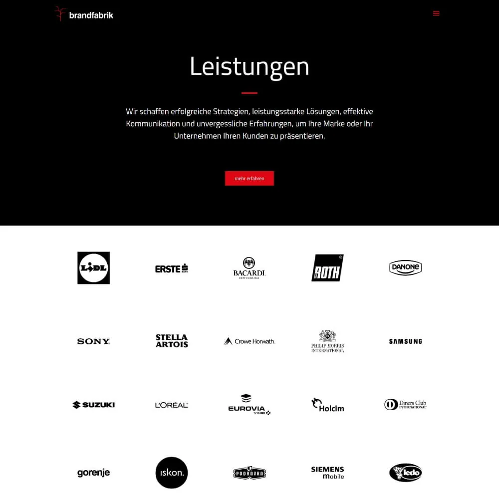 Brandfabrik — Grafik Design Agentur Website — 2