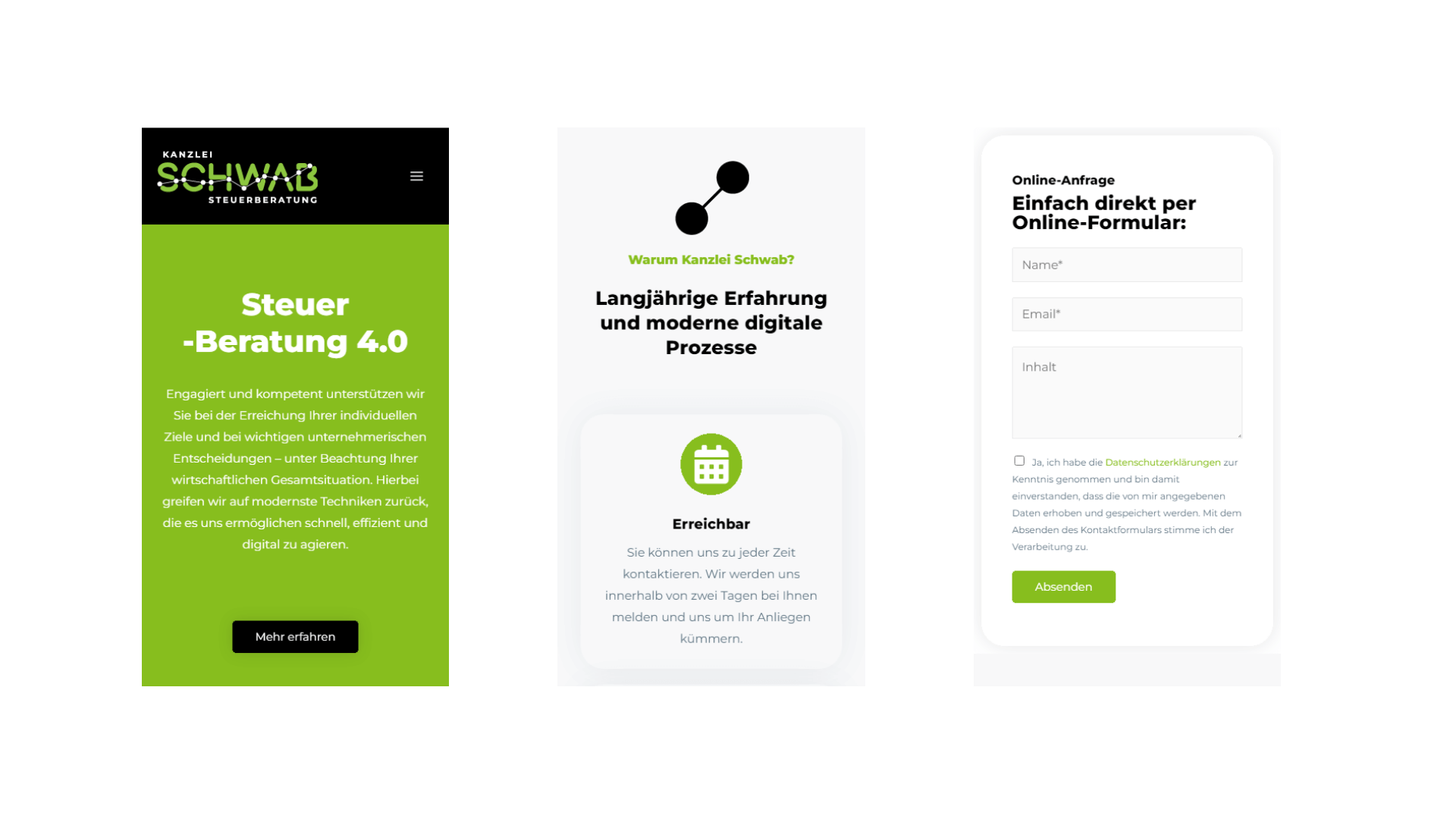 Kanzlei Schwab — Tax Consultancy Website — 1