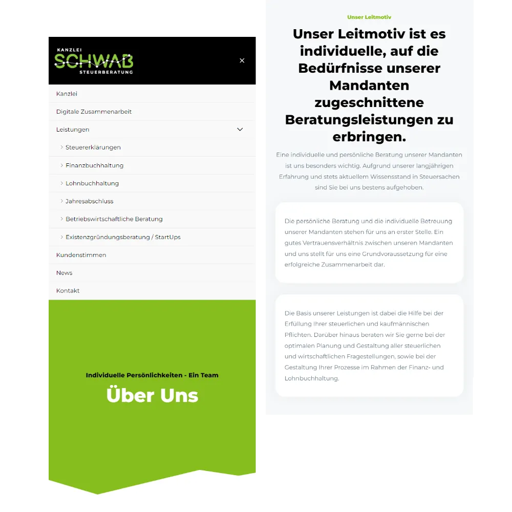 Kanzlei Schwab — Steuerberatung Website — 2